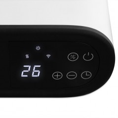 Calefactor de pared Orbegozo 2000W, Split Wifi de pared, Conexión mediante APP, Termostato digital de 10ºC a 35ºC