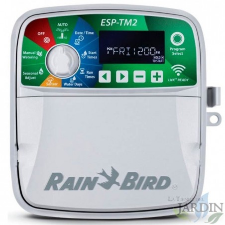 Programador riego automático ESP-TM2 8 zonas interior Rain Bird