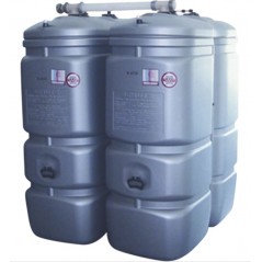 Diesel tank 1000 liters 142x66x169 cm with double tank