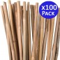 100 x Tuteur en Bambou 100 cm, 8-10 mm, Tubes en Bambou pour Plantes et Arbres, Baguettes de bambou, Canne de bambou, Tuteurs