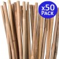 50 x Tuteur en Bambou 105 cm, 8-10 mm, Tubes en Bambou pour Plantes et Arbres, Baguettes de bambou, Canne de bambou, Tuteurs