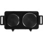 Orbegozo double electric hob. Power: 1 x 1,000W + 1 x 1,500W. 155mm and 185mm in diameter. Orbegozo double electric hob. Power: 1 x 1,000W + 1 x 1,500W. 155mm and 185mm in diameter.