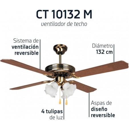 Ventilatore da soffitto Orbegozo CT10132M