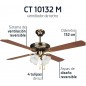 Orbegozo ceiling fan with light, 4 reversible blades, diameter 132 cm, 60 W and 3 speeds, wood  Orbegozo ceiling fan with light, 4 reversible blades, diameter 132 cm, 60 W and 3 speeds, wood
