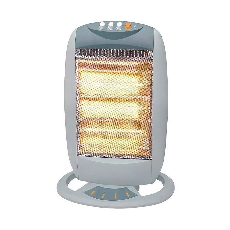 Oscillating halogen floor heater 400W-800W-1200W