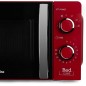 Microondas Orbegozo MI2121 Rojo, 20L, 700W, 6 Niveles de Potencia, Temporizador 30 Minutos