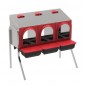 Caja Nido Galvanizada para Aves de Corral, Ponedero para Gallinas 3 Compartimentos con Patas, 12/14 Gallinas, 82x47x77 cm Caja Nido Galvanizada para Aves de Corral, Ponedero para Gallinas 3 Compartimentos con Patas, 12/14 Gallinas, 82x47x77 cm
