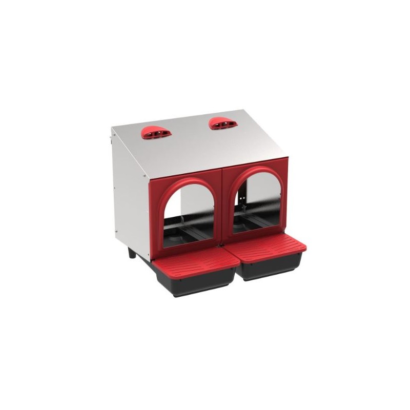 Indoor chicken nesting box with 2 zones, 52x45x48 cm
