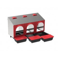 Indoor chicken nesting box with 3 zones, 78x45x48 cm