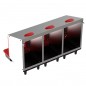 Galvanized Indoor Chicken Nesting Box | 3 Compartment Nest with Removable Trays | 78x45x48 cm