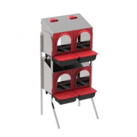 4-compartment chicken nesting box 56x47x123 cm with legs