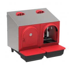Outdoor chicken nesting box with 2 zones, 52x45x48 cm