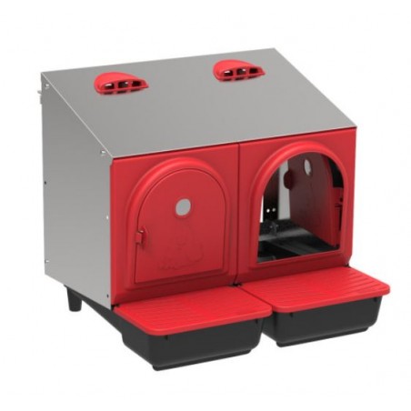 Nido per galline da esterno con 2 zone, 52x45x48 cm