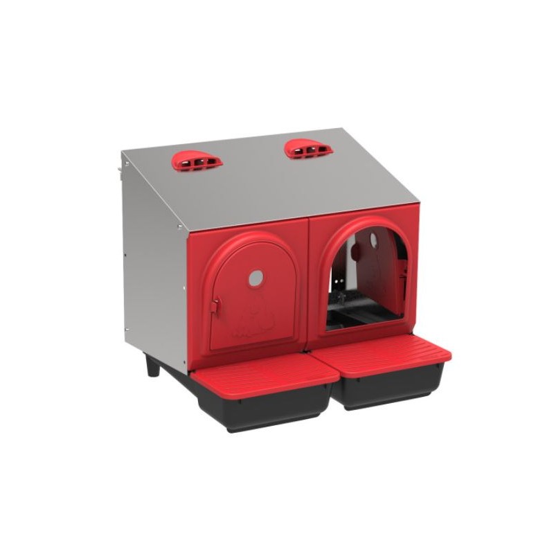 Nido per galline da esterno con 2 zone, 52x45x48 cm