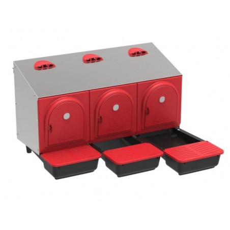 Nido per galline da esterno con 3 zone, 78x45x48 cm