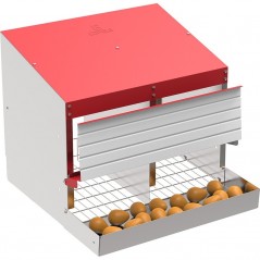 Nido per Galline 2 Compartimento, 53 x 50 x 44 cm. Ponedero realizzato in Lamiera Zincata