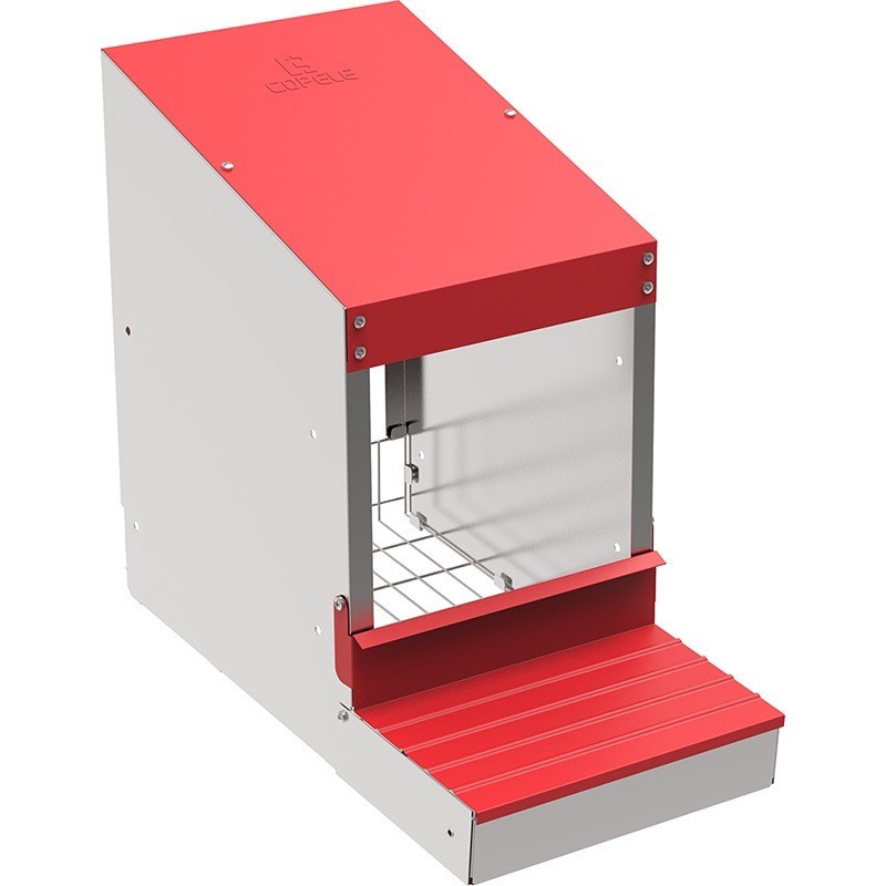 Nido per Galline 1 Compartimento, 26 x 50 x 44 cm. Ponedero realizzato in Lamiera Zincata