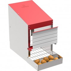 Hühnerlegekasten aus verzinktem Stahl, ideal für 4/6 Hühner, Nistkasten für Hühner, 26x50x44 cm