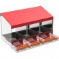 Volaille Pondoir galvanisée, Pondoir pour Poules 3 Compartiments, idéal pour 12/14 Poules, Nichoir pour Poules 80x50x44 cm Volaille Pondoir galvanisée, Pondoir pour Poules 3 Compartiments, idéal pour 12/14 Poules, Nichoir pour Poules 80x50x44 cm