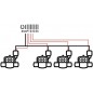 Programador de riego Solem LoRa de 9V, 1 estación de riego