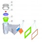 Skimmer 15 liters white concrete pool