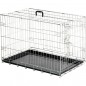Caixa de transporte dobrável de metal para exposições de cães e gatos com bandeja Caixa de transporte dobrável de metal para exposições de cães e gatos com bandeja