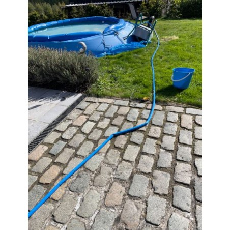 MANGUERA PLANA 25mm 5 metros para descarga de agua, Poliester PVC Azul Goma Layflat de Incendios y Piscinas (1")