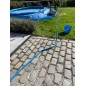 Tuyau de refoulement 25mm 5 mètres pour l'évacuation de l'eau, Caoutchouc plat en polyester PVC bleu pour le feu et les piscines