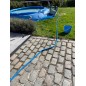 FLAT HOSE 40mm 10 meters for water discharge, Polyester PVC Blue Layflat Rubber for Fire and Pools (1 1/2 ")