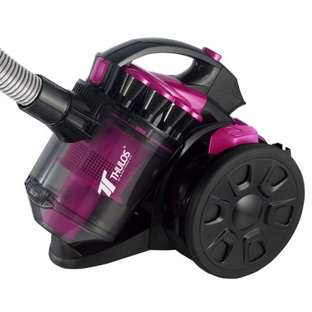 Aspirateur multicyclonique Thulos VC1008, 700W, 1,5 litres, 37,5 x 27,5 x 25,5 cm, rouge