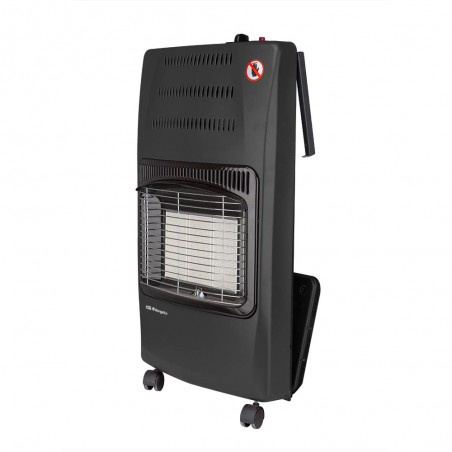 Estufa de Gas Plegable Orbegozo HCE60 4200W. Clase energética A. Triple sistema de seguridad, 42 x 74 x 35 cm, negro