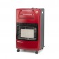 Stufa a gas pieghevole HCE62 - 4200W. Classe energetica A. Triplo sistema di sicurezza, 42 x 74 x 35 cm, rosso.