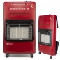 Estufa de Gas Plegable Orbegozo HCE62 4200W. Clase energética A. Triple sistema de seguridad, 42 x 74 x 35 cm, rojo