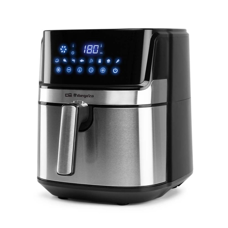 Luftfritteuse FDR67 Orbegozo 5,5 Liter Kapazität. Einstellbare Temperatur von 40 bis 200ºC.