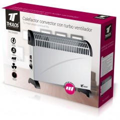 Aquecedor elétrico de convecção com termostato e ventilador 750-1250-2000W | Radiador elétrico de baixo consumo | Aquecedor elét