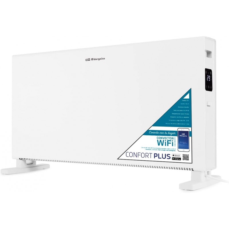 Convector WIFI Orbegozo REW2050 2000W. Control táctil. Conexión inalámbrica mediante APP. Temperatura: 10ºC a 35ºC