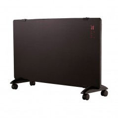 Aquecedor convector preto ajustável 750W-1500W com temporizador