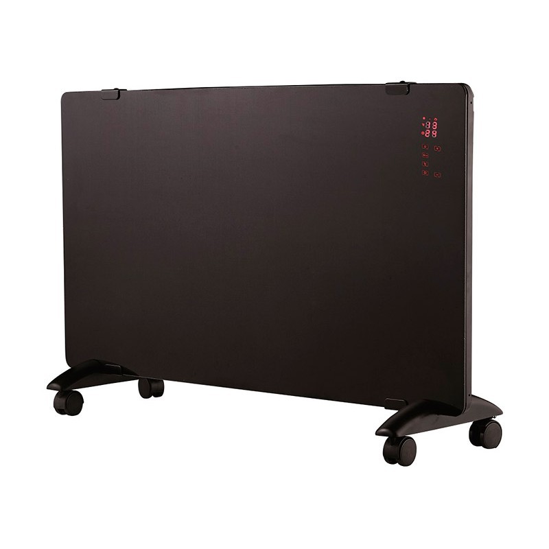 Aquecedor convector preto ajustável 750W-1500W com temporizador, aquecedor de design moderno Aquecedor convector preto ajustável 750W-1500W com temporizador, aquecedor de design moderno