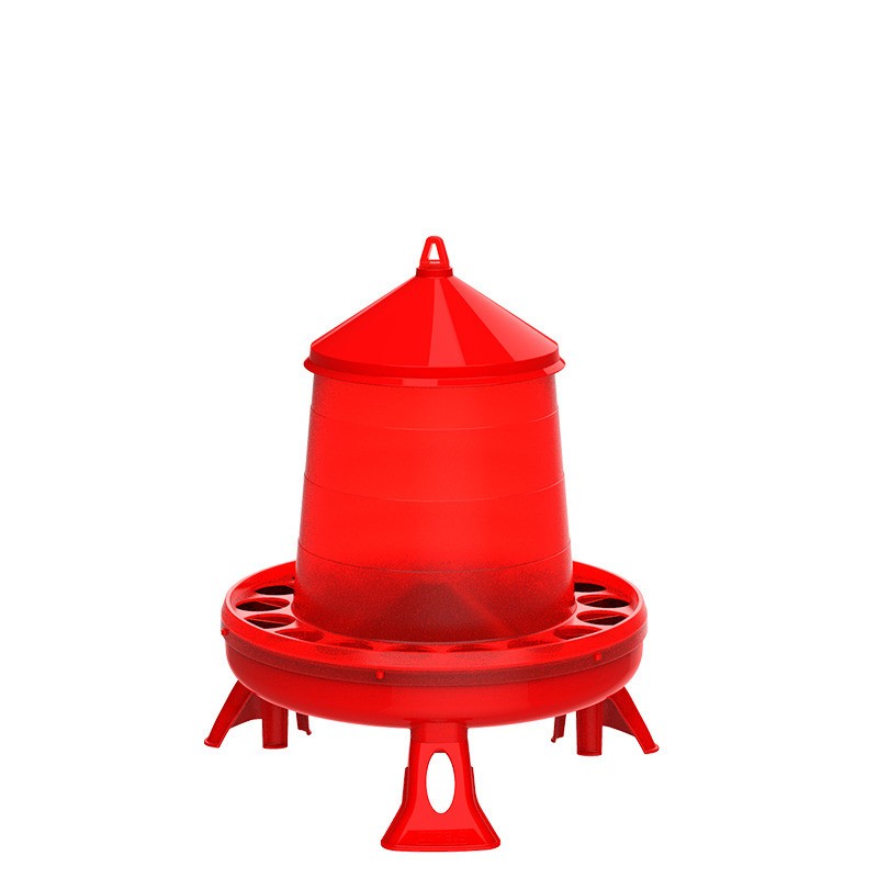 Mangeoire à poulets en plastique avec pieds 16 Kg, 46x46x63 cm, rouge Mangeoire à poulets en plastique avec pieds 16 Kg, 46x46x63 cm, rouge