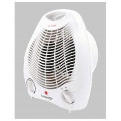 Calefactor electrico con dos niveles de calor y modo de ventilación de aire frio, 1000W-2000W, ET-TV06, blanco