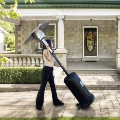 Stufa Esterno per Giardino e Terrazze. 13KW con ruote. Stufa a gas, butano e propano. Altezza 222 cm