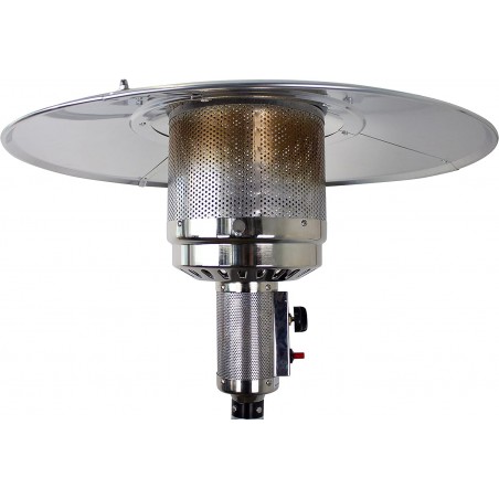 13KW Outdoor Heater with Wheels, Steel, for Terrace and Garden, Mushroom Shaped, Outdoor Gas, Butane and Propane Heater