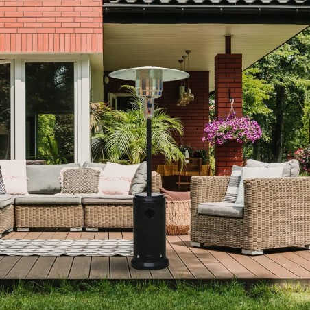 13KW Outdoor Heater with Wheels, Steel, for Terrace and Garden, Mushroom Shaped, Outdoor Gas, Butane and Propane Heater