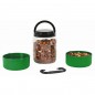 Comedouro e bebedouro de viagem para cães e gatos, 1,5 litros, verde Comedouro e bebedouro de viagem para cães e gatos, 1,5 litros, verde