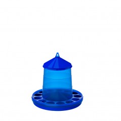 Kunststoff-Trichterfutterautomat für Hühner, 2 kg, 24 x 24 x 29,5 cm, blau