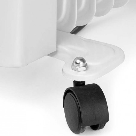 Radiador a óleo de 11 elementos e 2500 watts. Conexão Wi-Fi. Termostato ajustável.