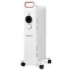 Radiador de aceite 7 elementos 1500W Orbegozo RU1500, termostato regulable, blanco