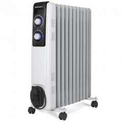 Orbegozo RF2500 2500W 11-Element Oil-Filled Radiator, Adjustable Thermostat, White