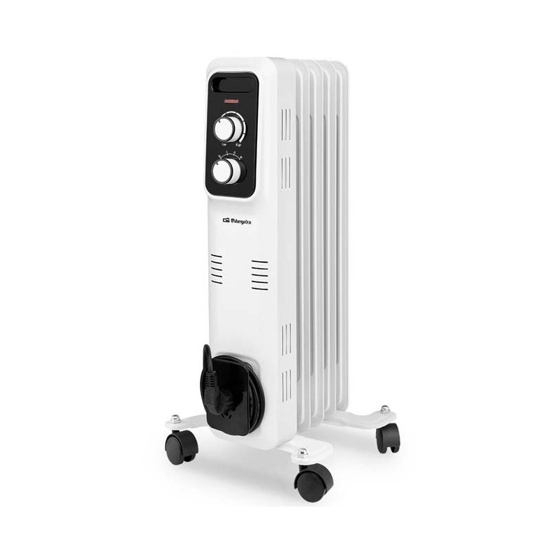 Radiatore ad olio Orbegozo 5 elementi, 1000 W, 3 potenze termiche - Bianco