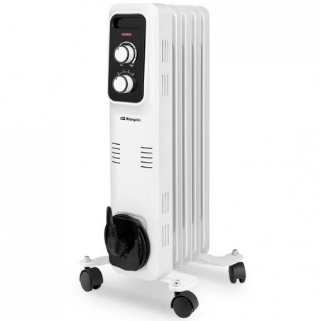 Orbegozo Ölradiator 5 Elemente, 1000 W, 3 Heizleistungen – Weiß